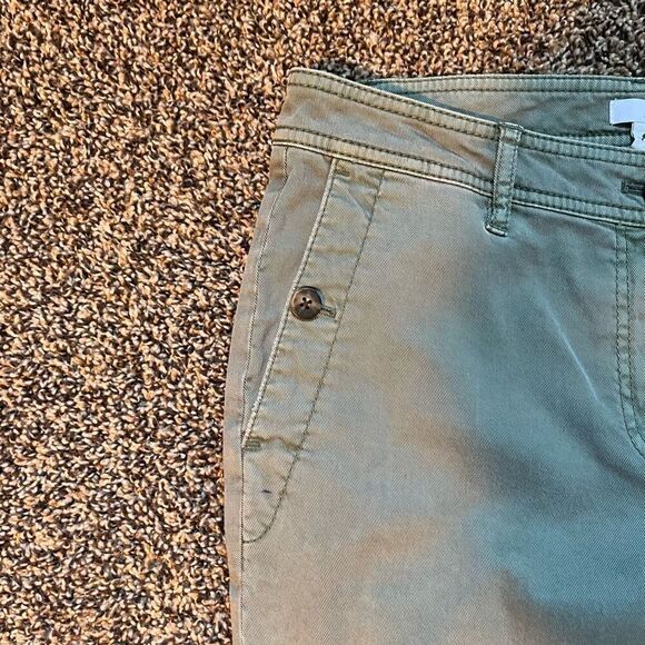 J. Jill Skinny Pants Women's 8 Olive Flat Front Casual Pockets Zip Fly - Picture 5 of 6